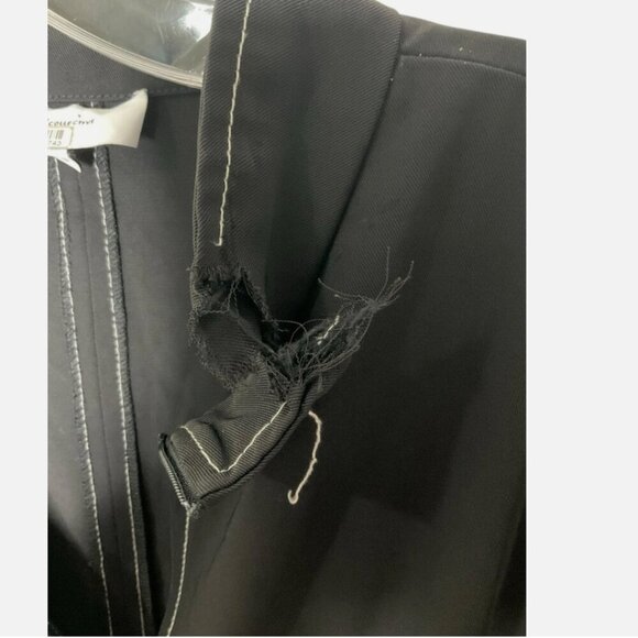 Rosetta Getty Collective Mock-Neck Midi Dress Black Size 14 **READ FLAW** - Picture 9 of 9